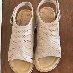 Blowfish Light Beige Perforated Sandals